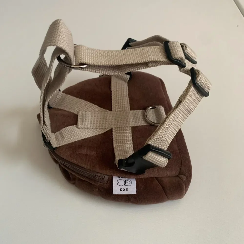 Dog Backpack Harness Poop Face Size Medium Poop Bag Dispenser